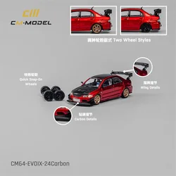 CM MODEL 1:64 Lancer Evoix Metallic red Carbon Diecast Model Car