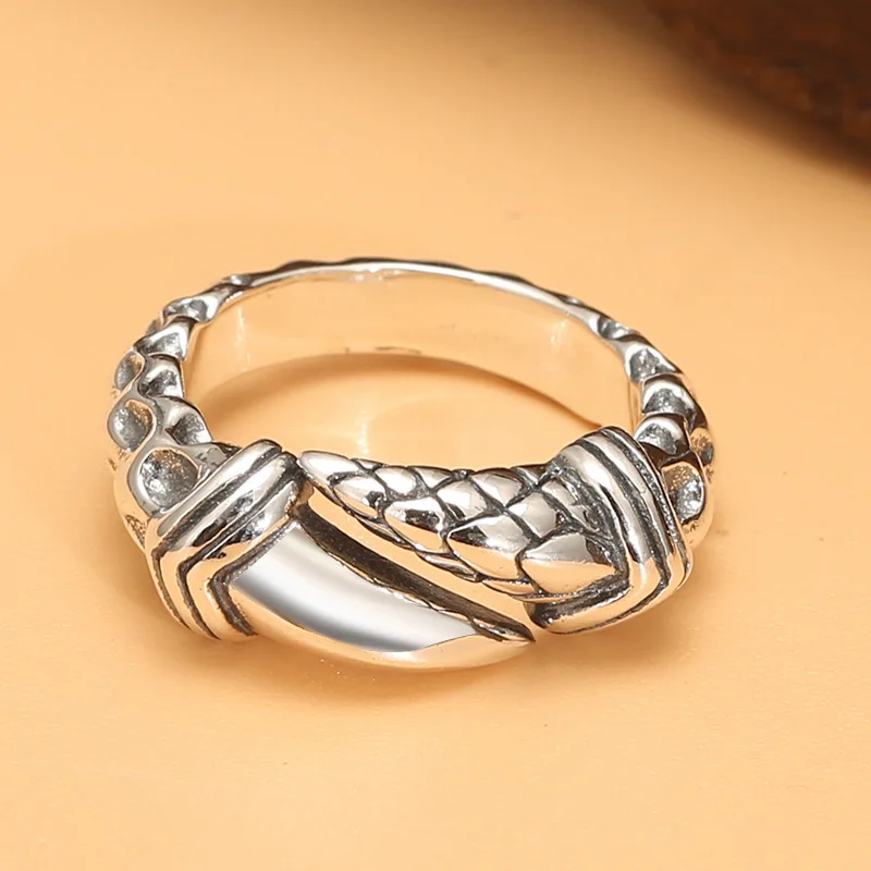 925 silver dragon claw eagle claw ring men's and women's stylish open ring thai silver retro fashion single ring