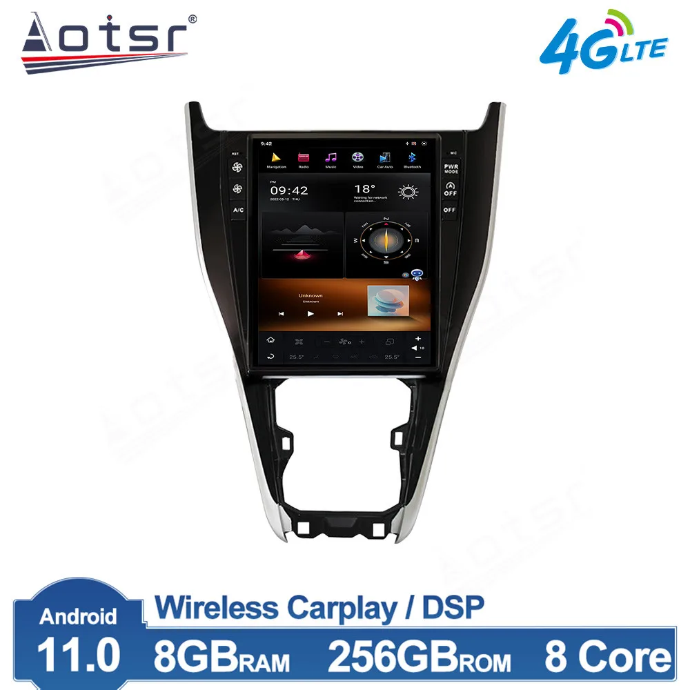 For Toyota Harrier XU60 2013 - 2020 Tesla Style Screen Android 13 Car Player GPS Navigation Radio DSP CarPlay Autostereo