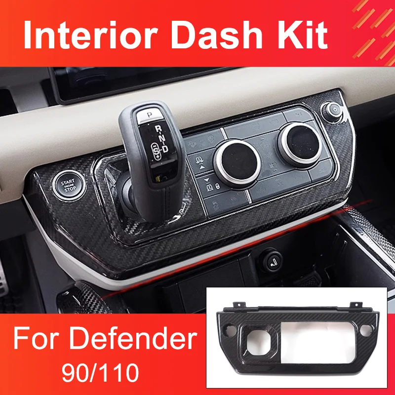 

Carbon Fiber Dashboard Cover for Land Rover Defender 90 110 No Destructive Modify Black Carbon Fiber Air Condition Frame