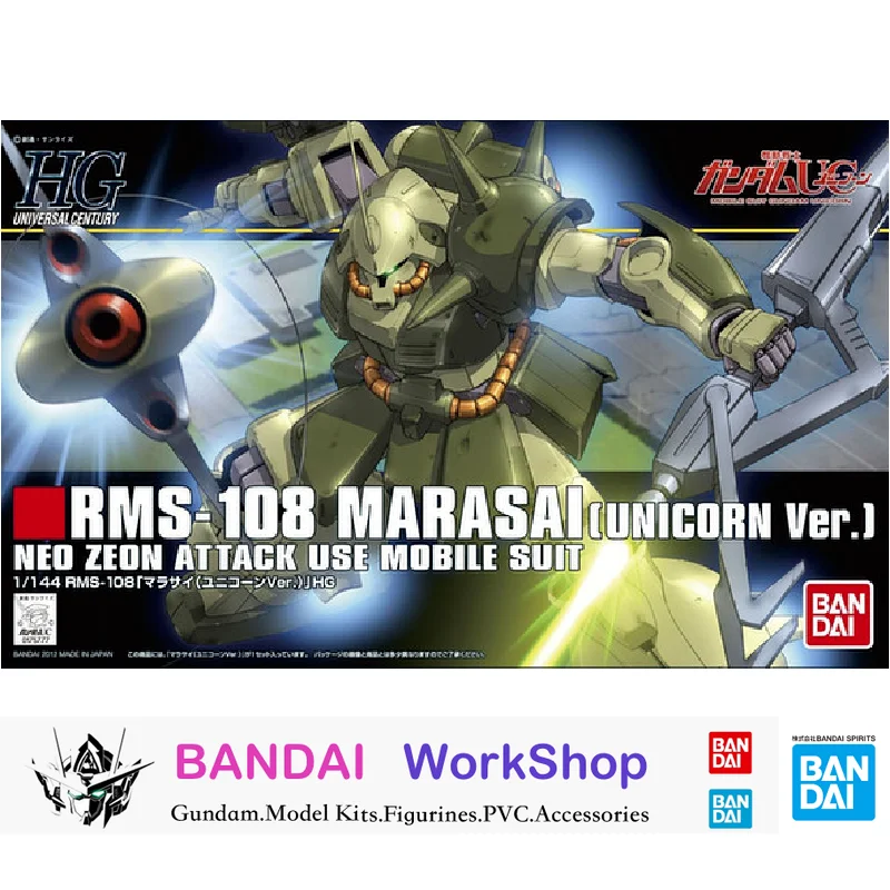 

Bandai Original 1/144 HGUC Marasai (Unicorn Ver) Action Figure Assembly Model Kit Collectible Gifts