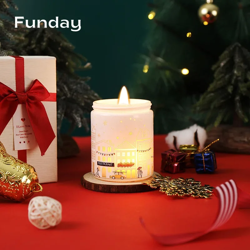 

Christmas Gift Scented Candles Home Decoration Atmosphere Soybean Aromatherapy Flameless Candles m