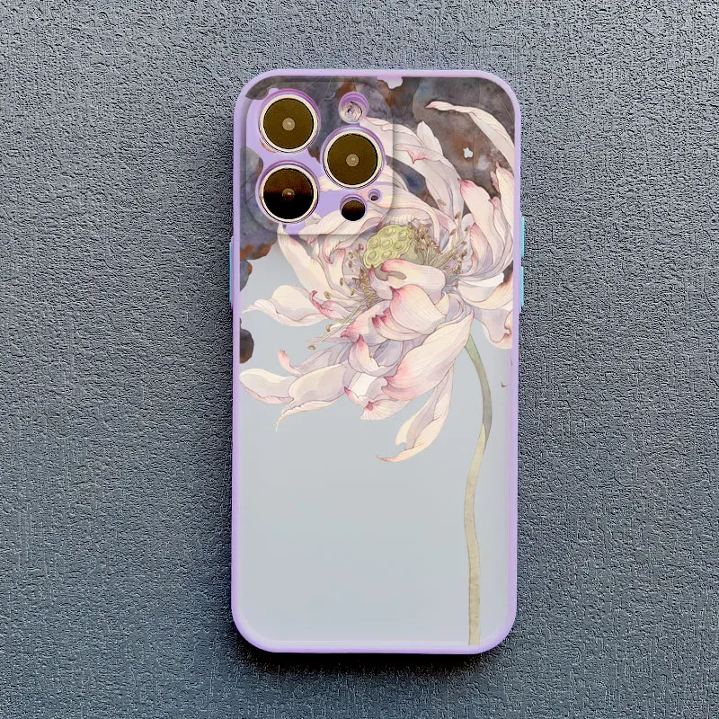 Vintage Blumen Handyhülle für iPhone 17 16 15 14 Pro Max 12 11 13 Pro Max Mini X XR XS 14 15 16 Plus Schmetterlings-Pflanzen-Rückseite – Detail 13