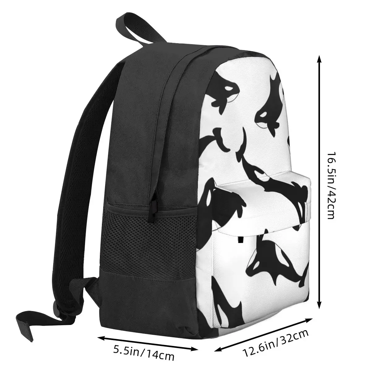 Orca Killer Whale Backpacks Boys Girls Bookbag Students School Bags Cartoon Kids Rucksack Travel Rucksack Shoulder Bag