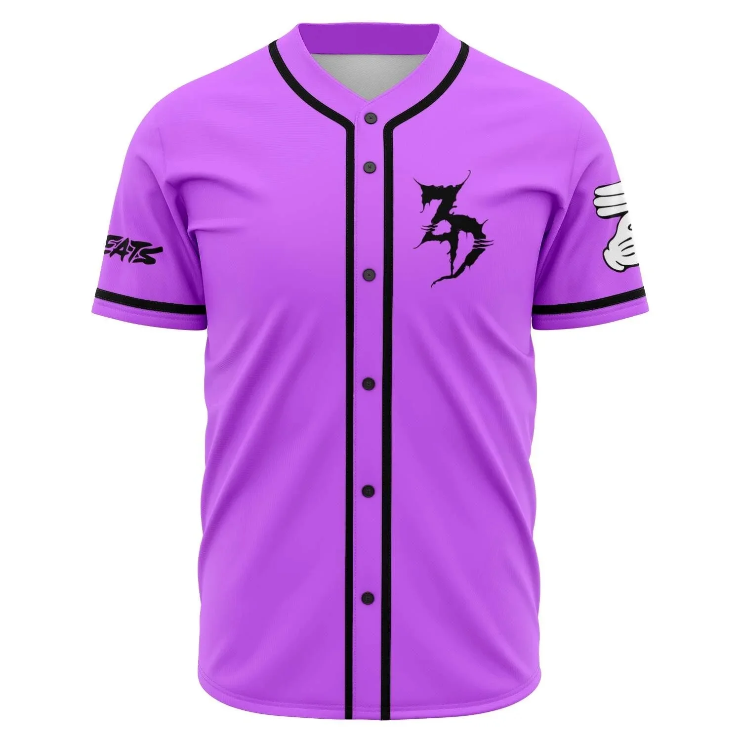 

Zeds Dead Headbeats purple Baseball Jersey Harajuku Thin button Baseball Uniform Baseball Jersey Fro EDM Style12