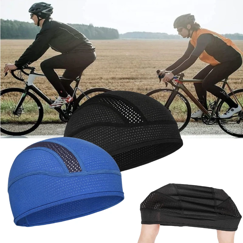 

1pcs Motorcycle Helmet Inner Cap Hat Quick Dry Breathable Mesh Hat Racing Cap Under Helmet Beanie Cap Motocross Motor Helmet Hat
