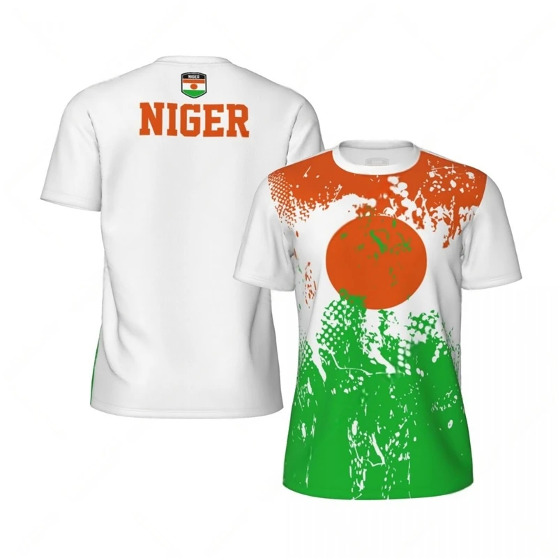 

Модные футболки с графическим флагом нигра для мужчин, летние виды спорта, футболки с 3D принтом национального герба, свободные дышащие футболки