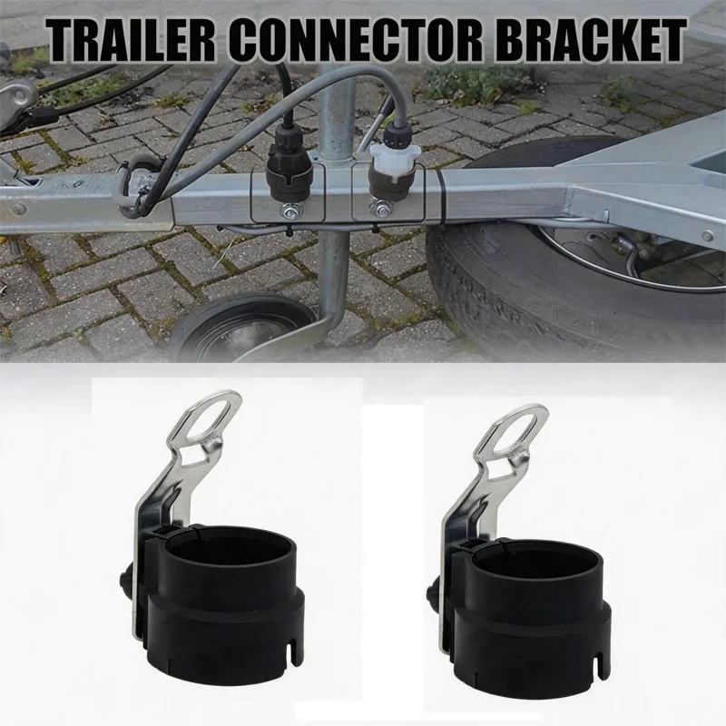 

Heavy Duty Waterproof Trailer Connector Holder 7-pin Plug 13 Pin Socket Holder Circular Parking Cover Anti Fouling Adapter