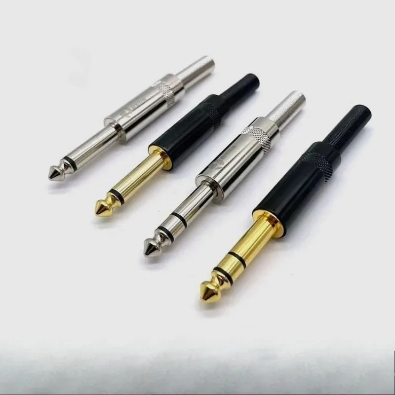 6.35mm Audio Plug TS TRS, 6.5mm Microphone Connector, Mono Stereo Audio Jack Plug NYS202DBG