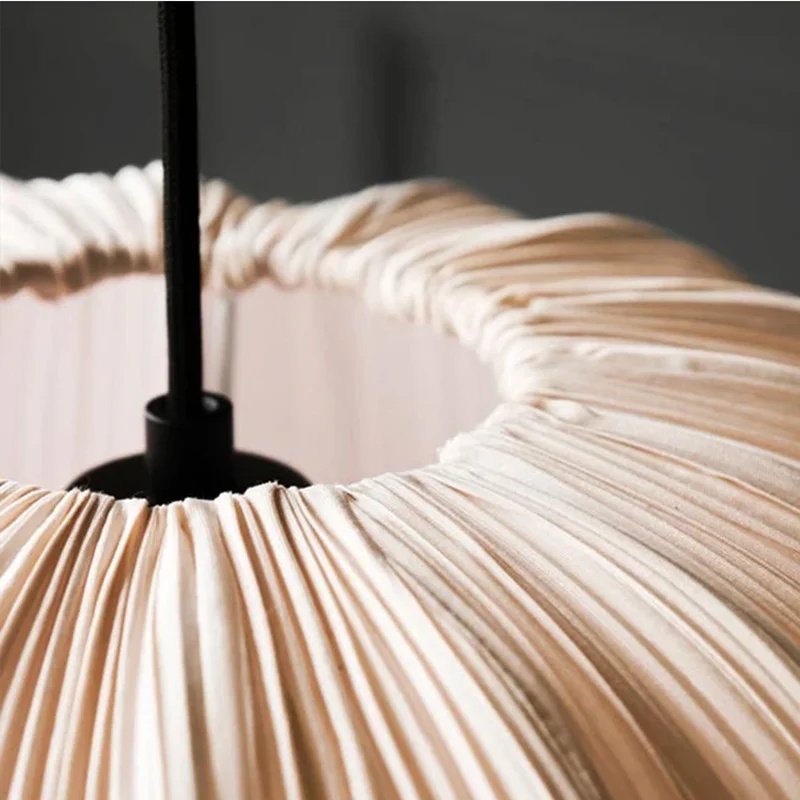 النمط الياباني النسيج قلادة ضوء الأبيض نيلسون فقاعة مصباح تصميم الحد الأدنى ضوء غرفة المعيشة غرفة الطعام المطبخ جزيرة الخفيفة #6