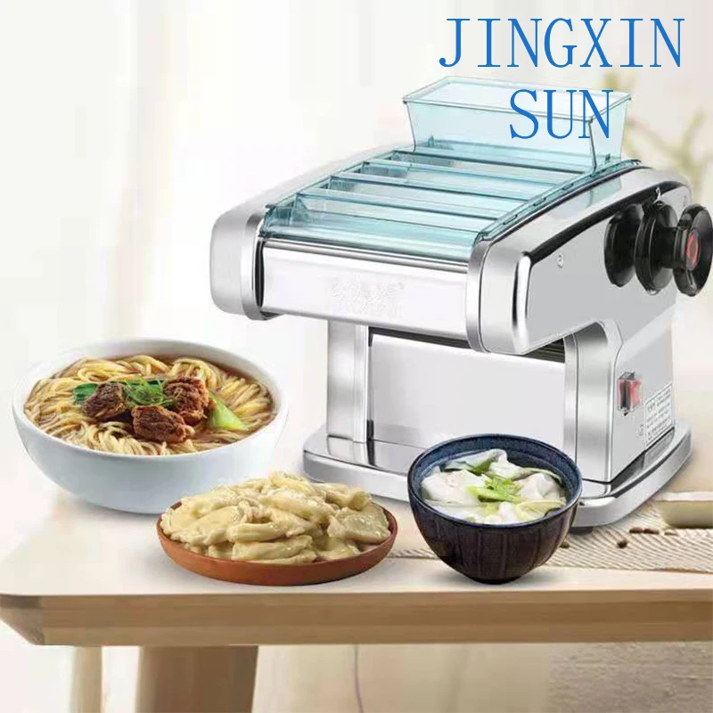 Automatic Electric Noodle Maker Small Stainless Steel Multi-function Noodle Rolling Machine Dumpling Skin Making Machine Home