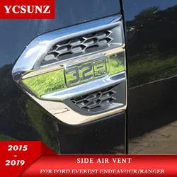 2016-2019 Chrome Side Air Vent For Ford Everest Endeavour Ranger Wildtrak T7 2016 2017 2018 2019 car Accessories