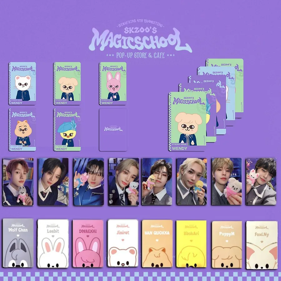 

SKZOO KPOP STAY Magic School PVC Photo Cards,Collectible Cards,Fan Collectibles Birthday Gifts,Couple Gifts,Graduation Season