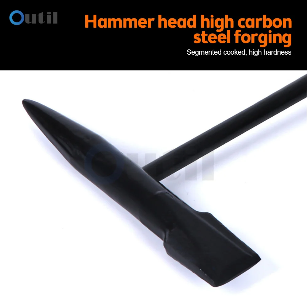 Derusting Welding Slag Hammer High Carbon Steel Solid Hammer Handle Spring Handle Welder Slag Hammer for Remove Welding Slag