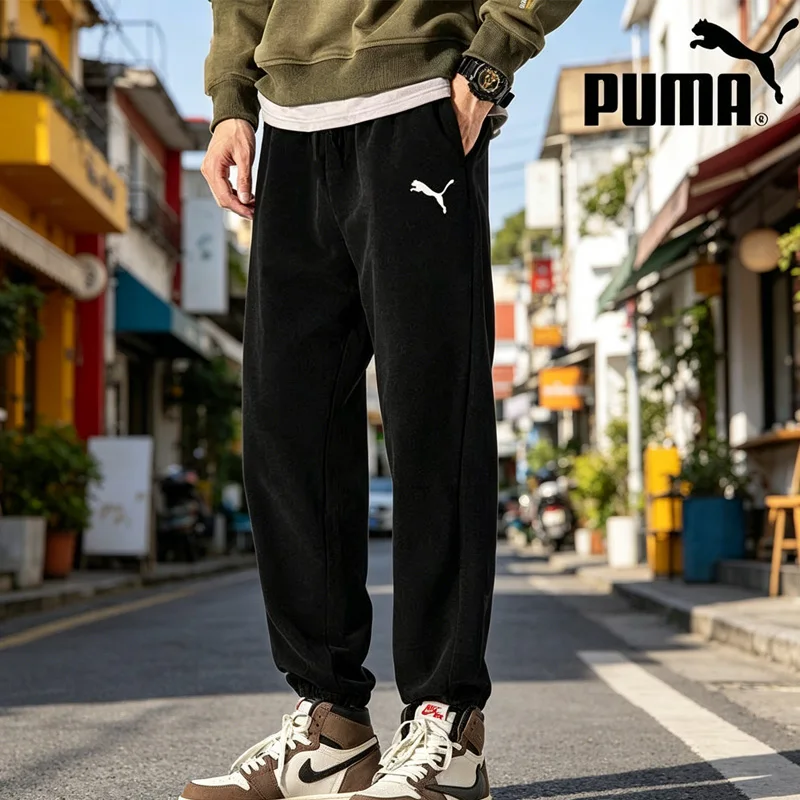 

Мужские тканые брюки PUMA 685639-01, дышащие спортивные брюки свободного кроя, универсальные повседневные джоггеры для ежедневных поездок на работу