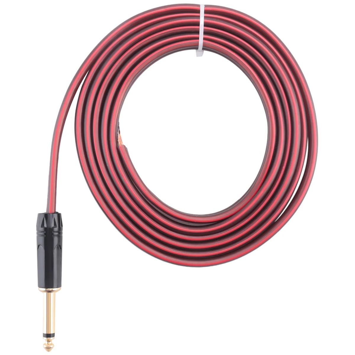 1/4 para alto-falante fio desencapado, cabo de áudio para adaptador mono macho de 6.35mm substituição de extremidade aberta alto-falante hifi ofc banhado a ouro