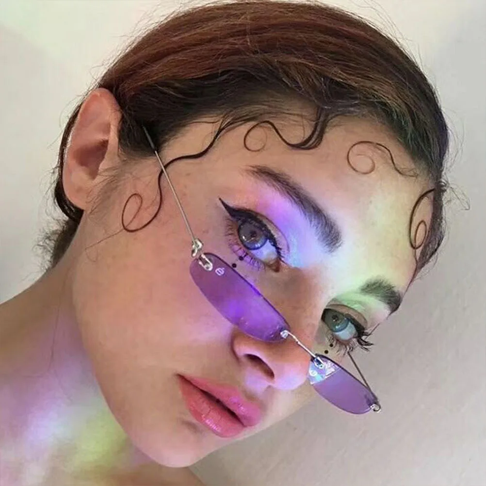 

Purple Lens Fashion Square Sunglasses Small Uv Protection Lightweight Eyewear Accessories Party Outdoor Daily Wear Gift For Lady