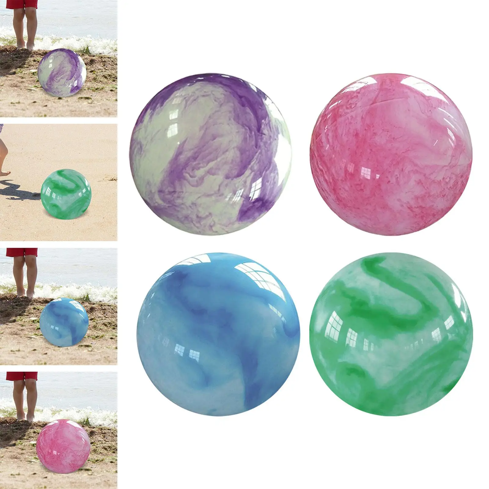 PVC ลูกบอลชายหาดสระว่ายน้ําบอลสระว่ายน้ําเกม Reusable Inflatable Blow ของเล่นฤดูร้อน