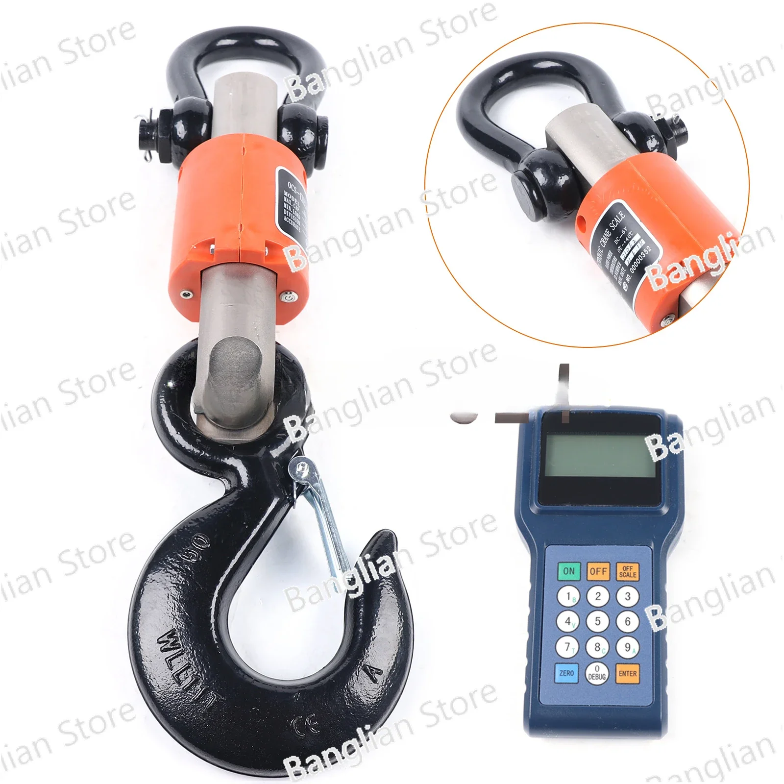 10T Wireless Digital Electronic Hanging Crane Scale Remote Control Handheld Tool W Handheld Meter