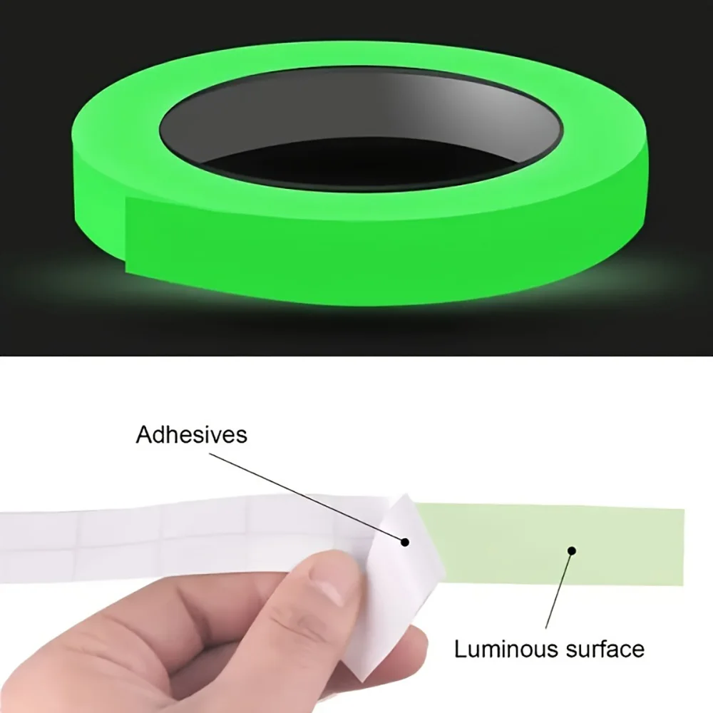 3/5/10M Luminous Tape Green/Blue/Pink Night Vision Glow In Dark Safety Warning Security Stage Home Decoration Tapes New