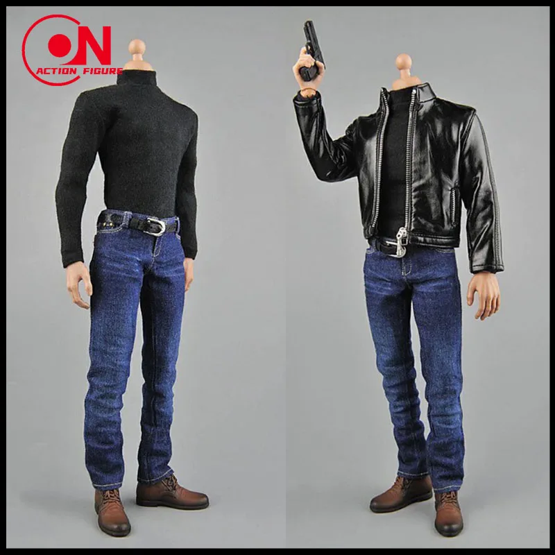 Toy Center CEN-M07 1/6 Scale Male Soldier Tom Cruise Agent Leather Overcoat Suit Clothing Model for 12-inch Action Figure Body