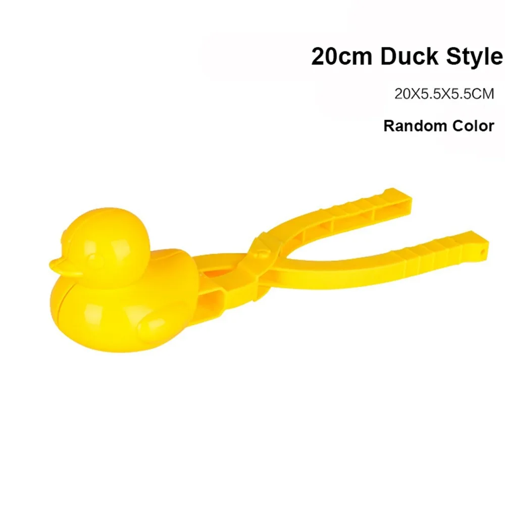 Outdoor Snowball Maker Clip Multistyles Plastic Heart Snowflake Duck Shape Clip Tongs Sand Snow Ball Mold Toys for Kids Adult