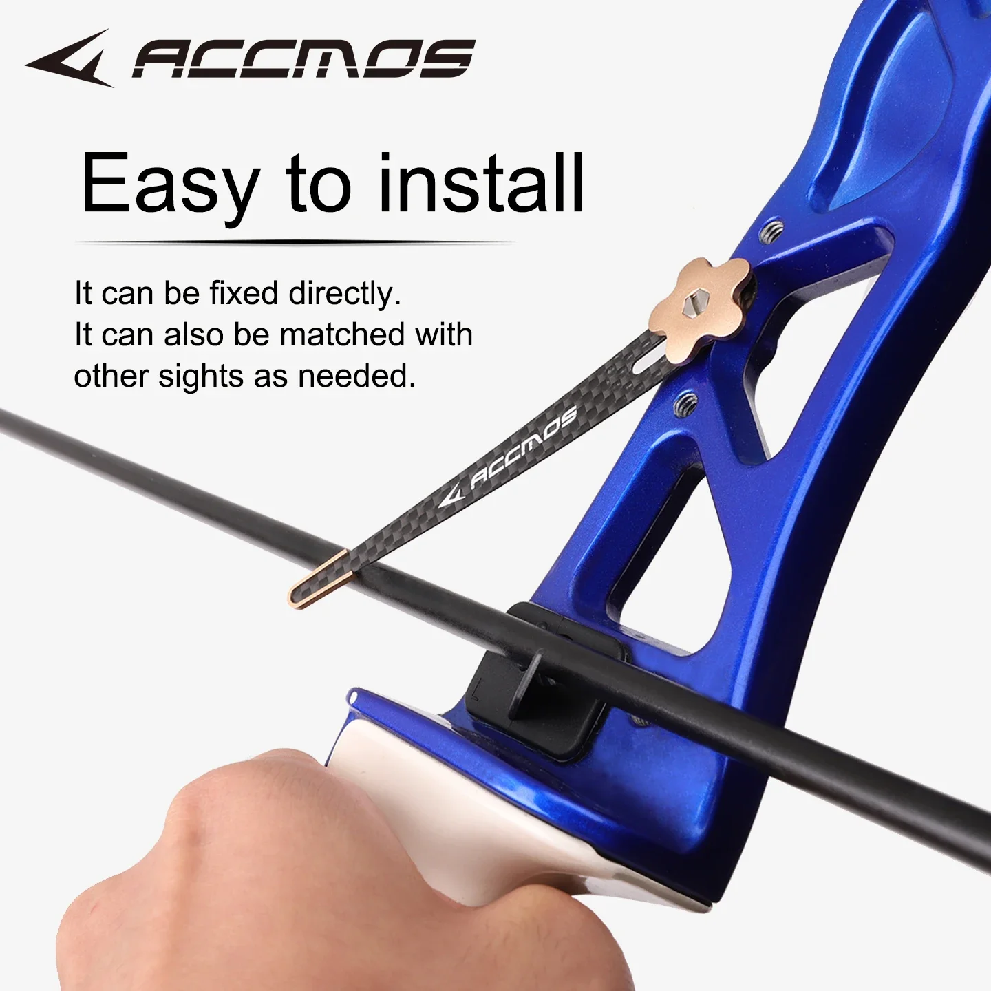 ACCMOS 3K Carbon Fiber Archery Bow Clicker Signal Sheet for Recurve Bow Sight Accessory view 6