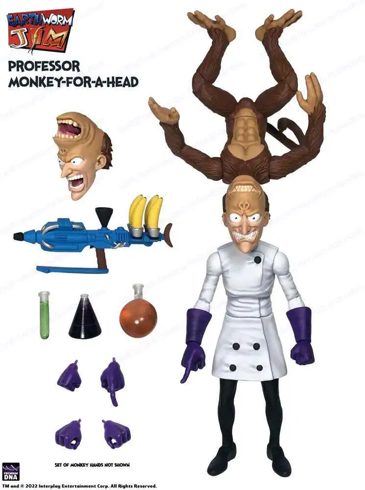 VERMISSEL PREMIUM DNA JIM BOB AND # 4 PSY-CROW Figuras de Acción Articuladas PROFESSOR MONKEY-FOR-HEAD PDNA Gree en Stock N JIM