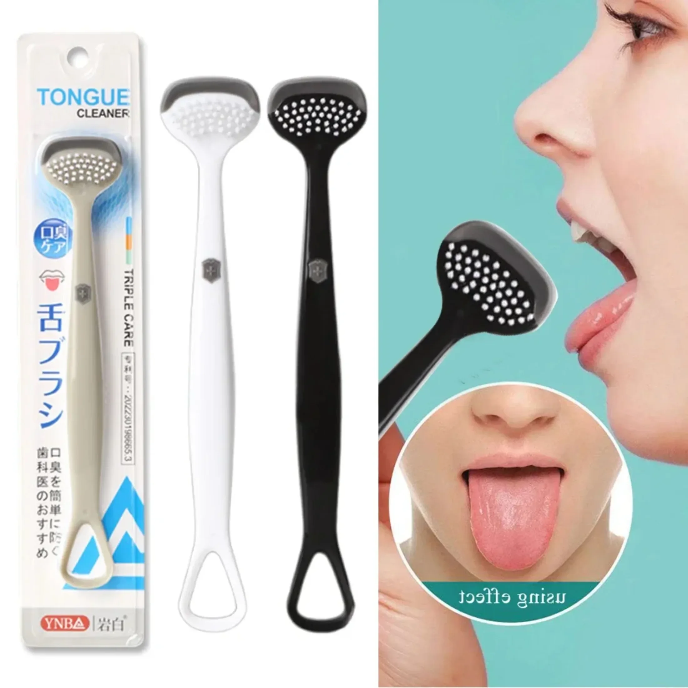 Raspador De Lenguas for Men Double-sided Design Tongue Cleaning Brush Fresh Breath Oral Hygiene Care Supplies Tongue Scraper