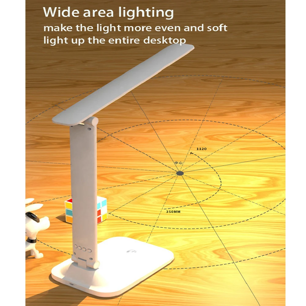 4800mAh USB Rechargeable Touch LED Table Lamp Eye Protection 3 Color Stepless Dimmable Night Light For Desk Study Reading Lamp