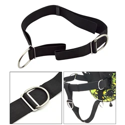 Dive Crotch Strap with Loop Universal Webbing Divers Gear BCD Accessory Scuba Diving Webbing Crotch Strap with D-rings