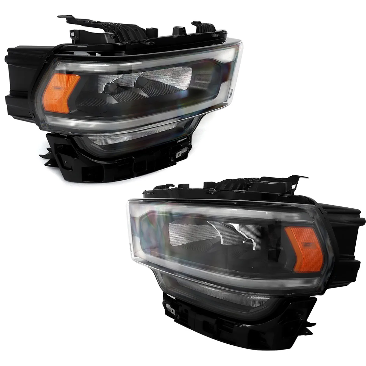 أضواء السيارة ل Ram 2500 3500 الحافة السوداء LED مع DRL المصباح سائق والركاب 2019 2020 2021 2022 2023 2024 كشافات