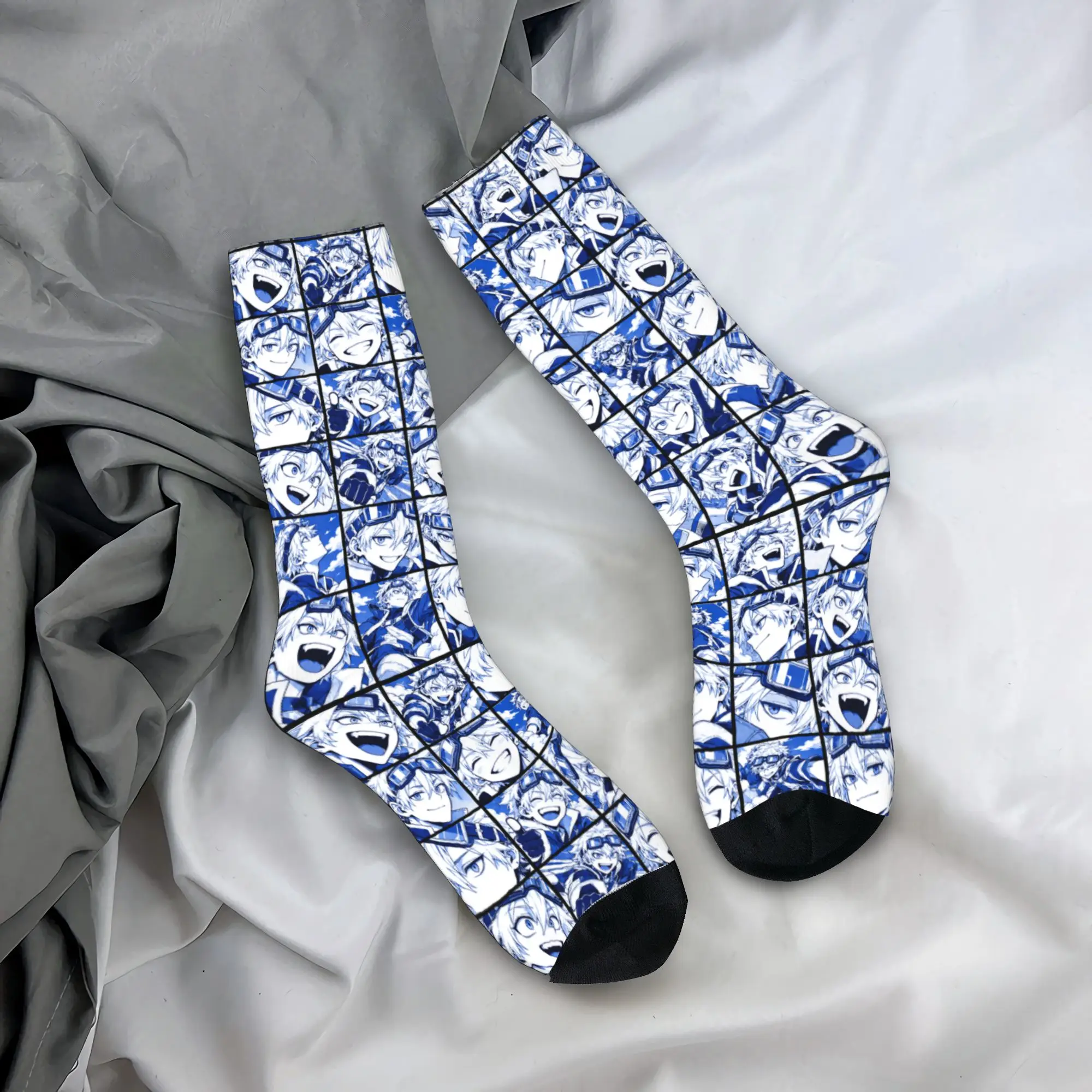Anime My Hero Academia Collage Socks  Graphic Stockings Non Slip Adults Men Socks Quality Winter Funny Running Sports Socks