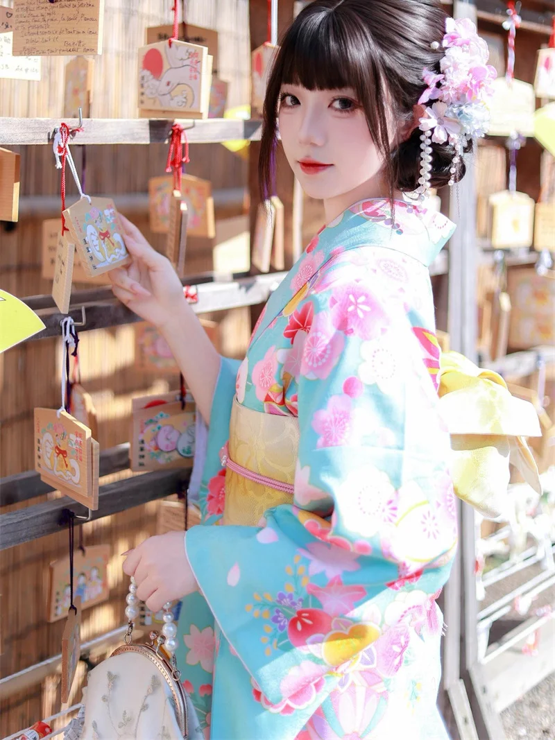 

Traditional Japanese Kimono Sle Batobe Retro Photoaphy Costume Girls' Improved Version Polyester Fiber Summer 2025