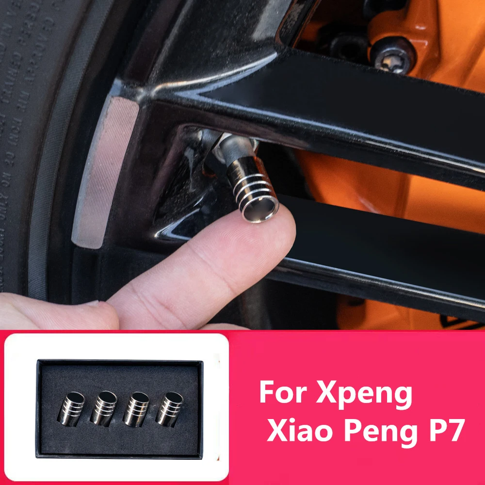 Fit For Xpeng Xiao Peng P7 2024 2025 Tire Valve Cap Dust Protection Cover Alloy Valve Core Modification