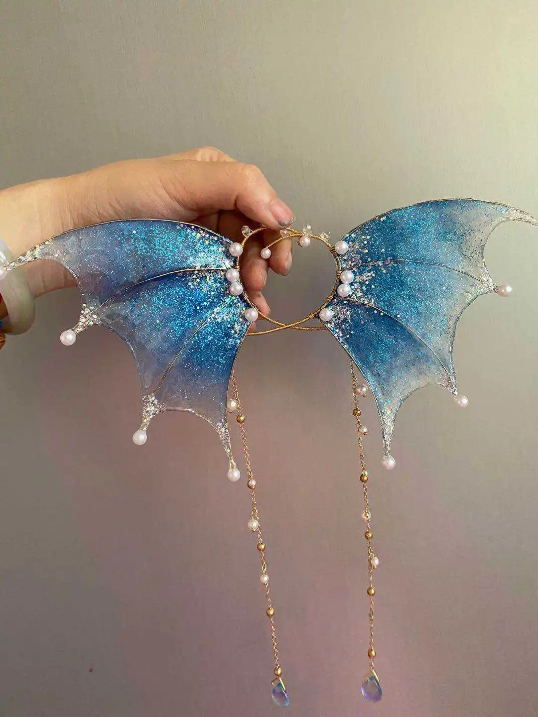 Shark Ears Mermaid Ear Cosplay Gradient Color Shark Ears Headdress Fairy Wizard Hair Accessories Mermaid Props Photo Studio