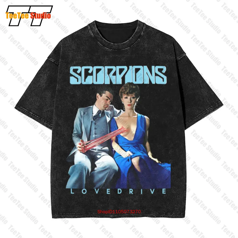 

Винтажная футболка большого размера Scorpions Lovedrive Rock N Roll Band C82A
