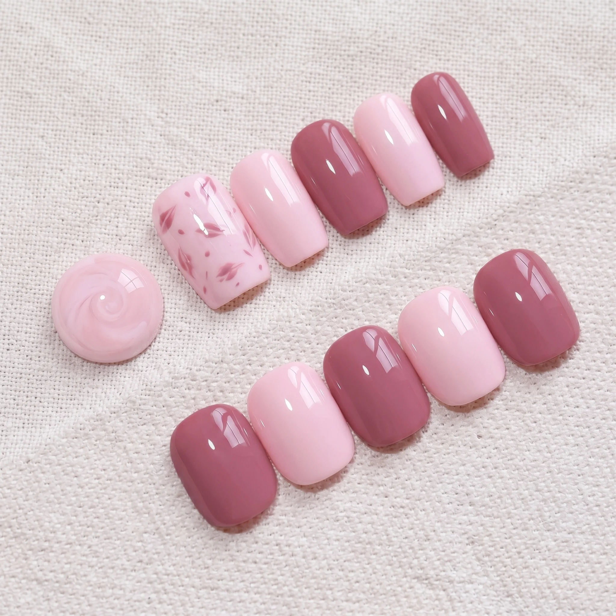 Hassleless 2Pcs Bean Gray Powder + Light Pink Nail Gel Polish Set, 2-Pack, with a Silky Smooth Texture, Suitable for Daily Commuting and Dating, Does Not Pick on Specific Outfits or Nail Shapes, Simple and Timeless, Fa