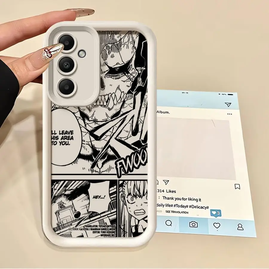 Funda Cool Monster Kaiju No.8 de cómic para Samsung Galaxy A25 A55 A72 A71 A52 A15 A54 A06 A51 A35 A73 A53 TPU suave