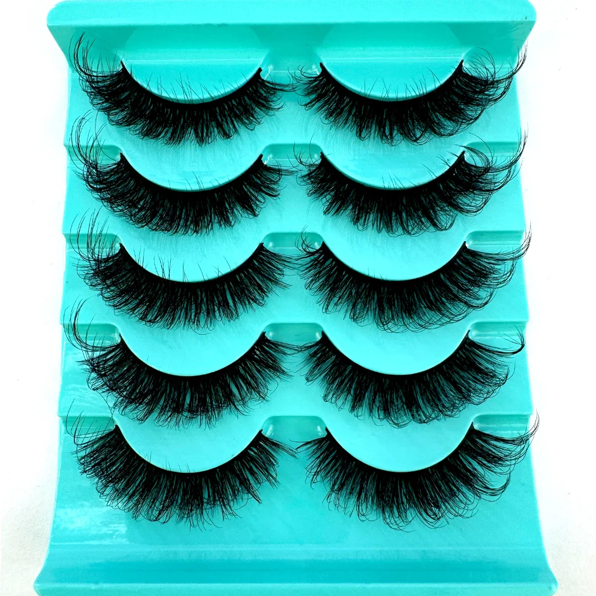 ใหม่ 5 คู่ luffy หนา Lashes Volume Lashes ใหม่มาถึง Wispy D Curl รัสเซีย Strip Lashes แต่งหน้าขนตาปลอม