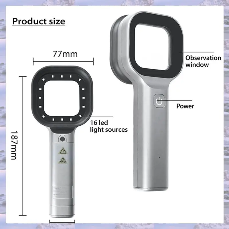 2025-2X bois lampe analyseur de peau Portable Salon de beauté du visage analyseur UV bois lampe pour soins de la peau analyse des tests