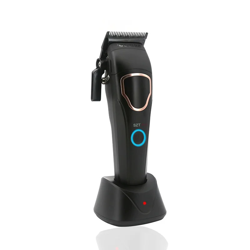 Professional Electric Hair Clipper Magnetic Levitation Motor 10000RPM Hair Trimmer for Man with Base DLC Blade Barber SZT618