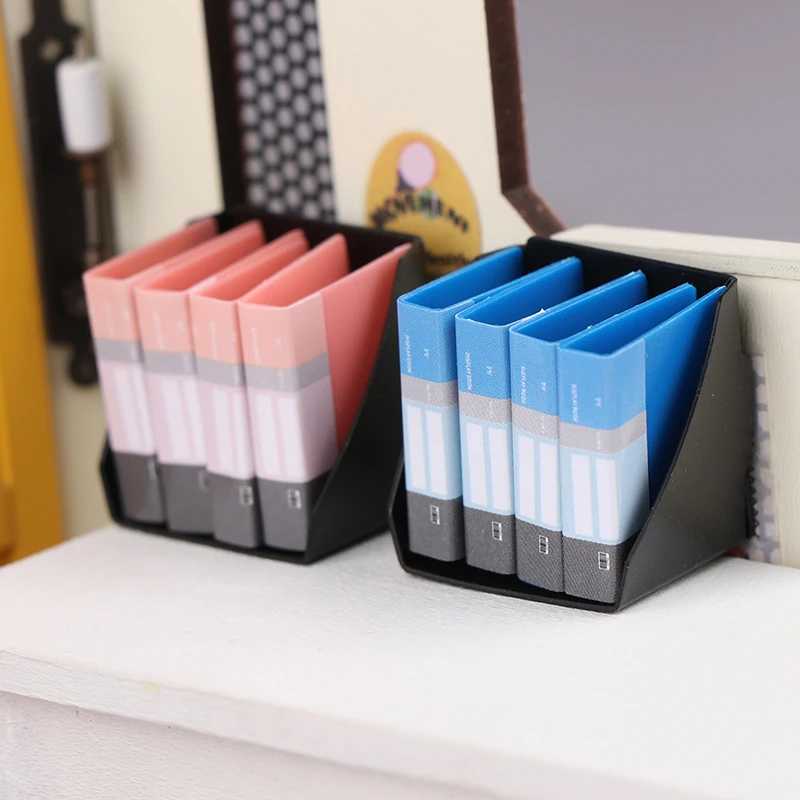 1 Set Mini-Schreibtafel mit Clip, Notizbuch, Aktenordner, Schreibwaren, Spielzeug, Büro-Schreibtisch-Simulation, Ordnermodell, Puppenhaus-Teile-Spielzeug