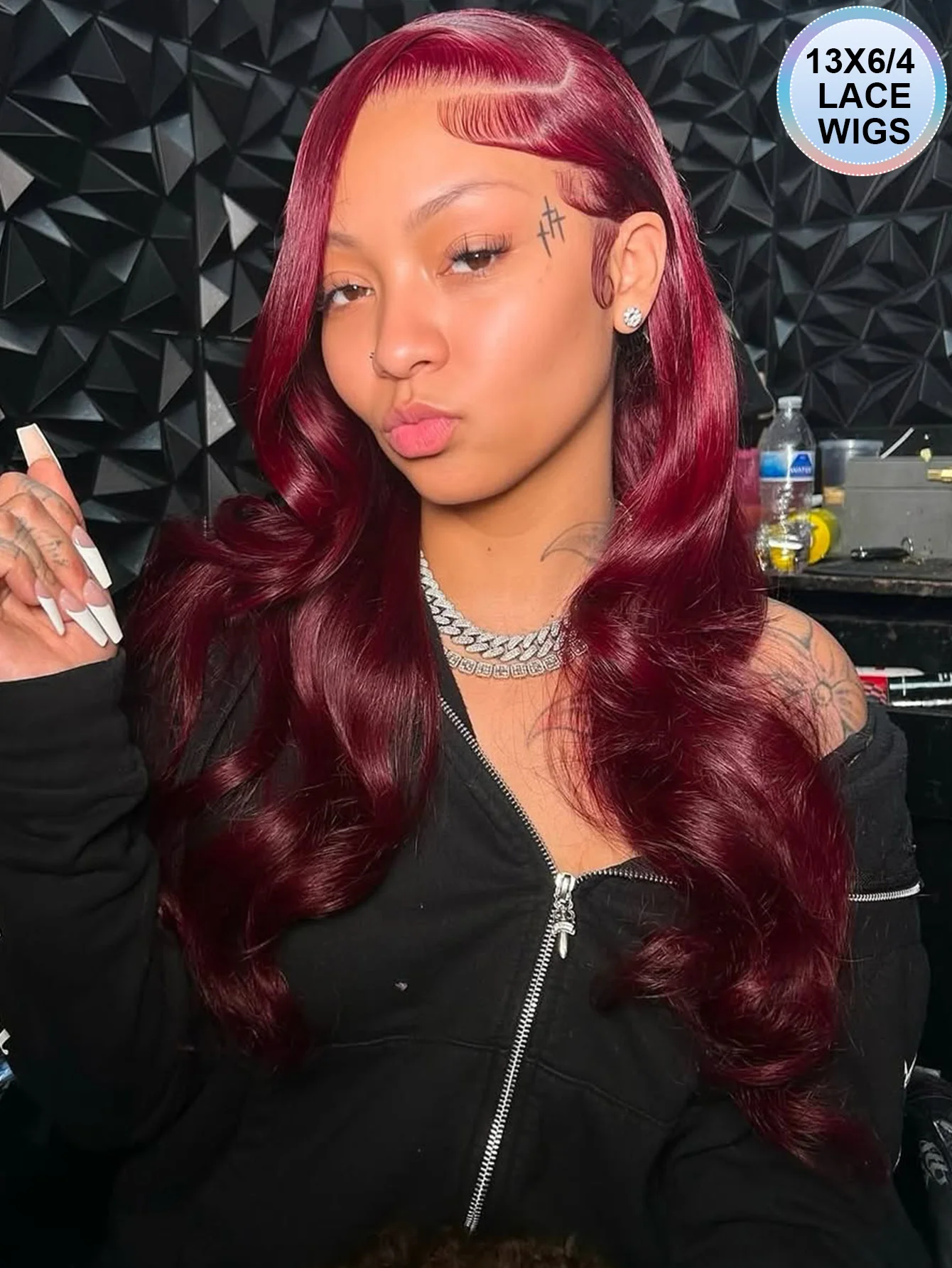 99J Burgundy Hd Lac…