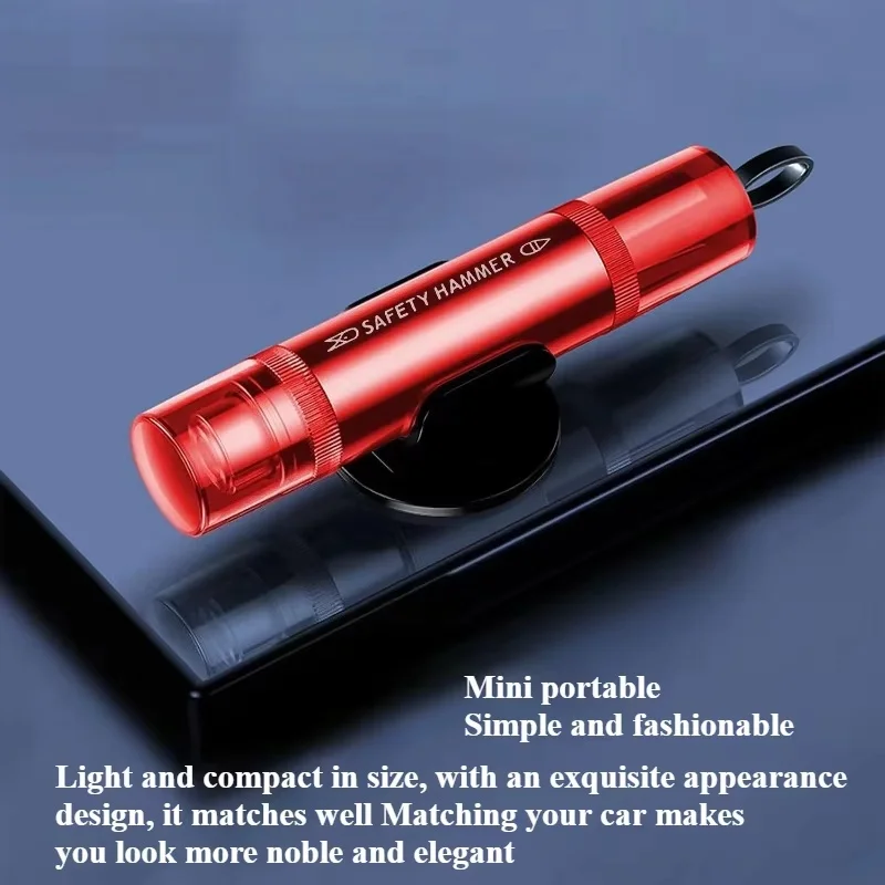 2-in-1 Car Safety Hammer High Hardness Tungsten Steel Window Glass Breaker Seat Belt Cutter Emergency Rescue Tool view 4