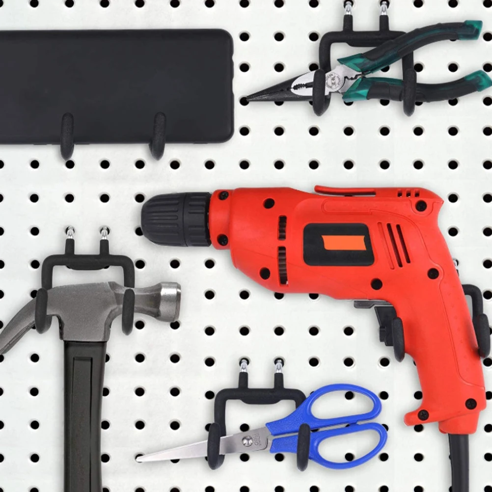 

4pcs Pegboard Hooks Garage Organizer Tool Storage Utility Hooks Drill Hanger Accessories Pegboard Hangers Organizer Kit Durable