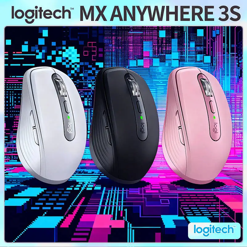 

Компактная мышь Logitech MX Anywhere 3S, эргономичный дизайн, перезаряжаемая, с быстрым прокруткой для портативных ПК Mac