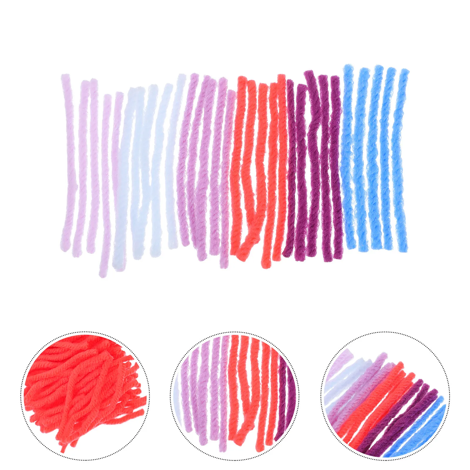 6 Rolls Precut Latch Hook Yarn Set Vibrant Colorful Crochet Rug Making Supplies for Beginners Tufting Tapestry DIY Craft Adult