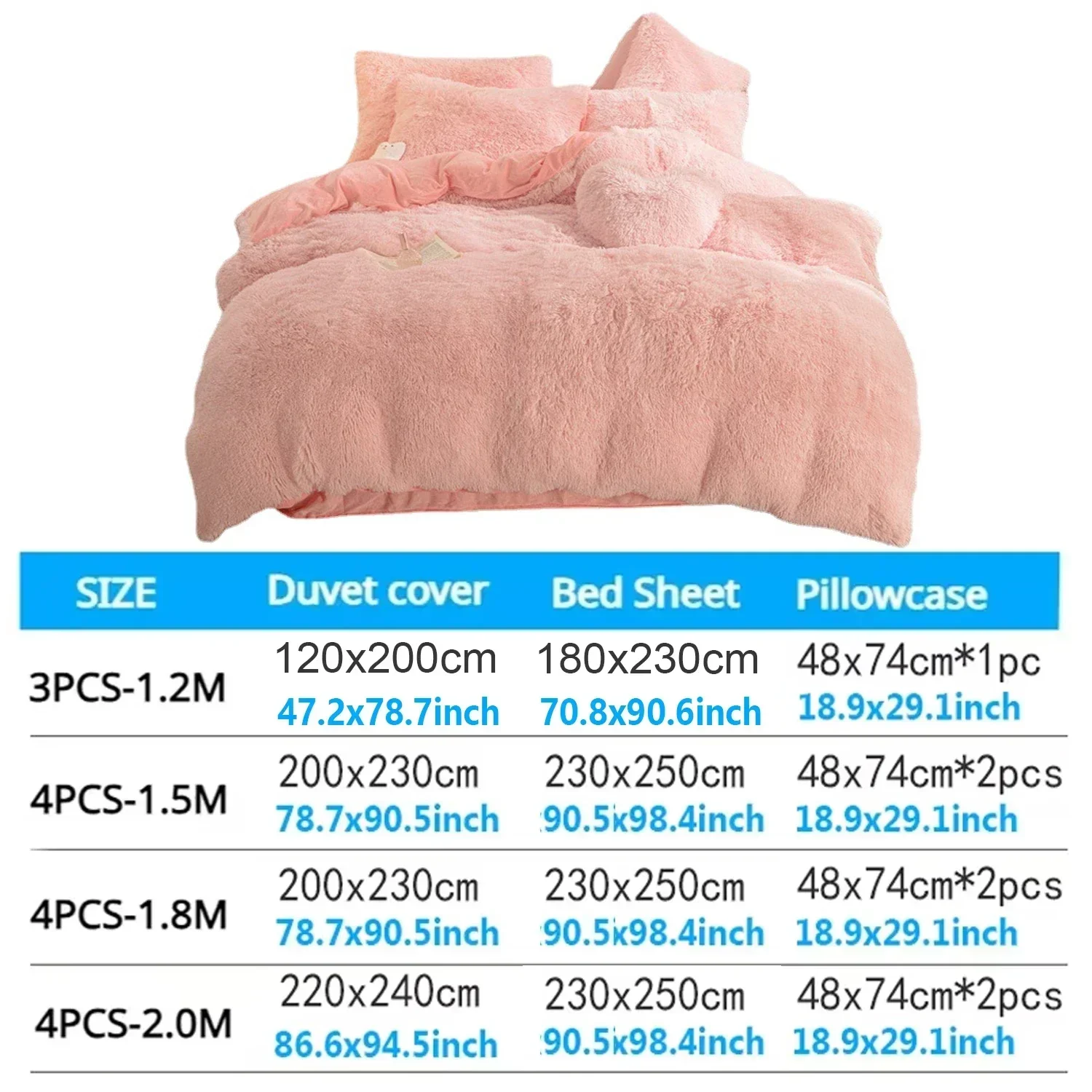 3/4PCS Luxurious Plush Duvet Cover Set – Cozy & Soft Bedding, Perfect for Bedroom Comfort, Ideal for Guest Rooms and Dorm Aesth