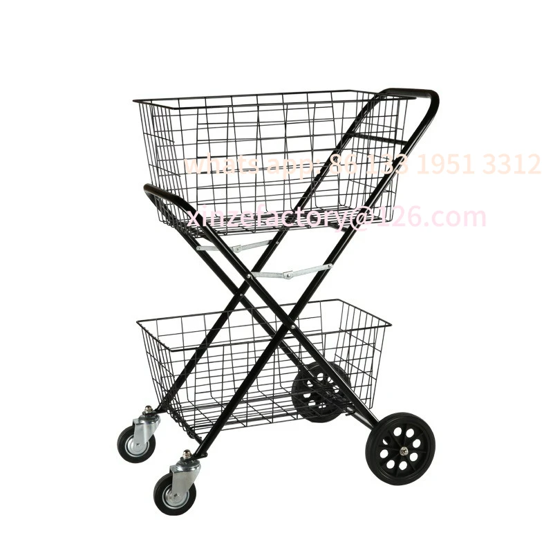 

Customizable Double Decker Shopping Picnic Carts, Camping Tennis Carts